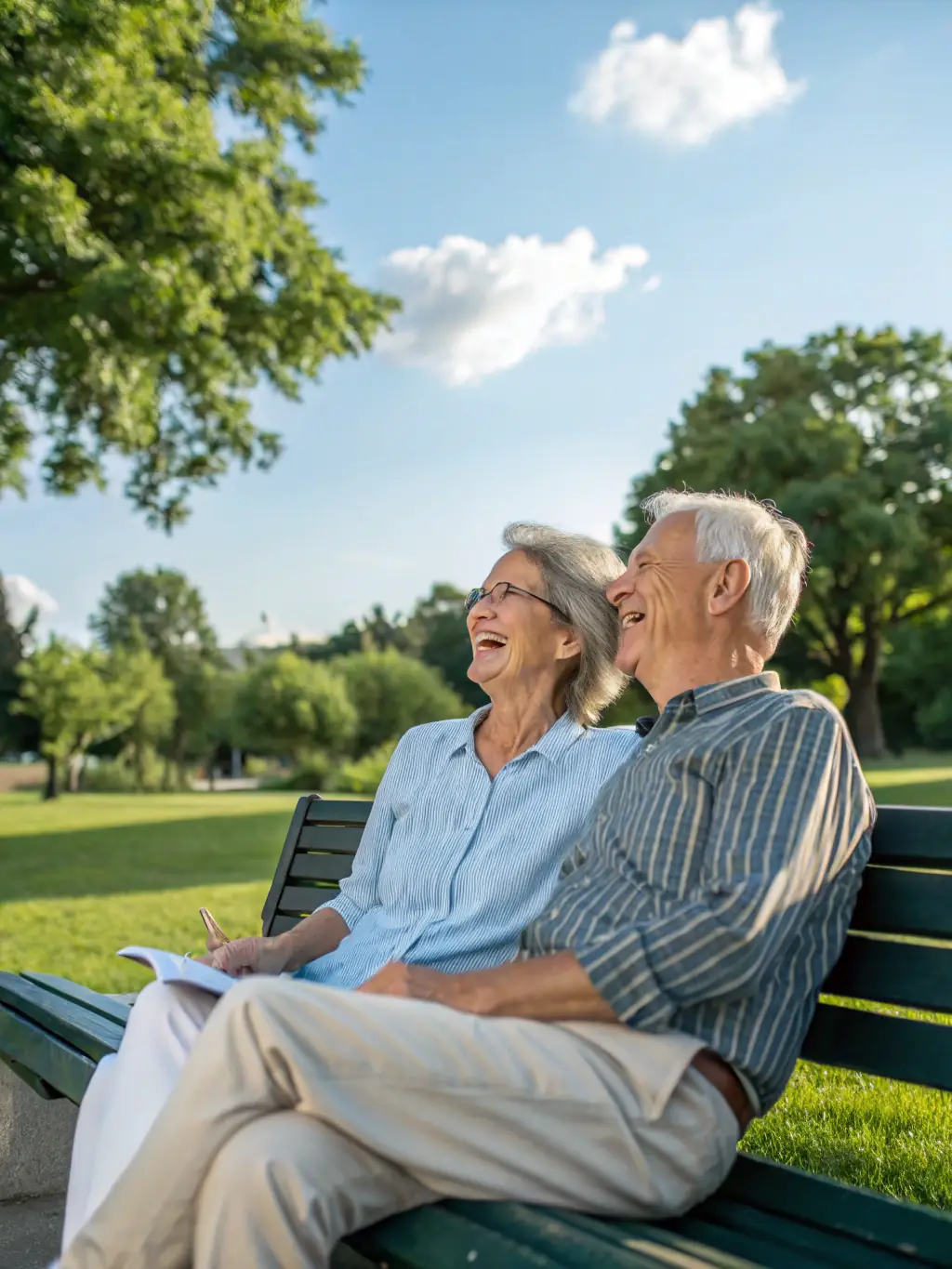 A serene image of a retired South African couple enjoying their time outdoors, representing the peace of mind achieved through retirement planning.